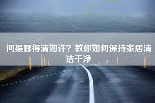 问渠哪得清如许？教你如何保持家居清洁干净