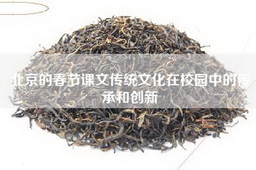 北京的春节课文传统文化在校园中的传承和创新