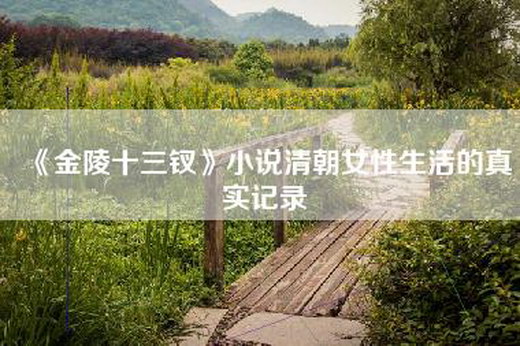 《金陵十三钗》小说清朝女性生活的真实记录