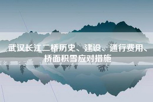 武汉长江二桥历史、建设、通行费用、桥面积雪应对措施
