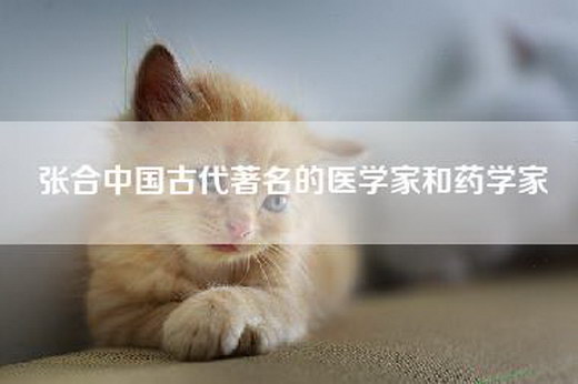 张合中国古代著名的医学家和药学家
