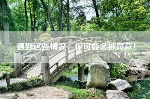 遇到这些情况，你可能会被罚款！