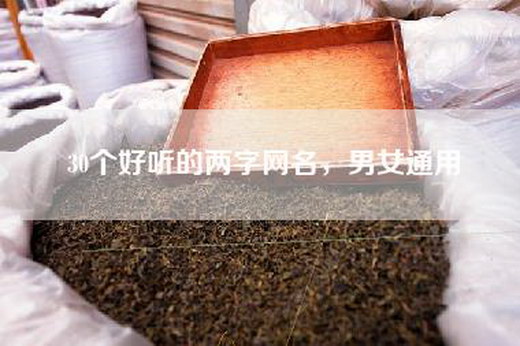 30个好听的两字网名，男女通用