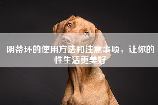 阴蒂环的使用方法和注意事项，让你的性生活更美好