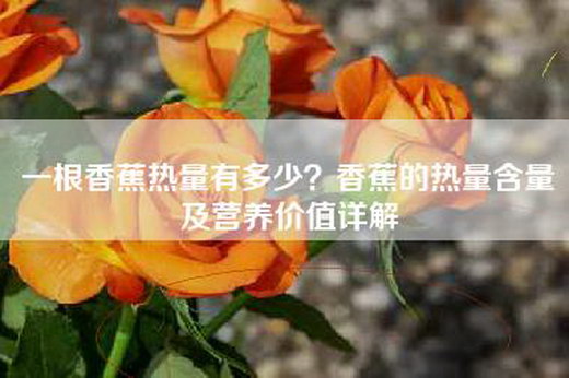 一根香蕉热量有多少？香蕉的热量含量及营养价值详解