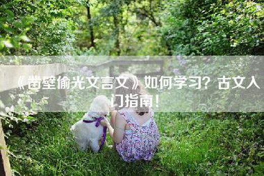 《凿壁偷光文言文》如何学习？古文入门指南！