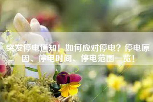 突发停电通知！如何应对停电？停电原因、停电时间、停电范围一览！