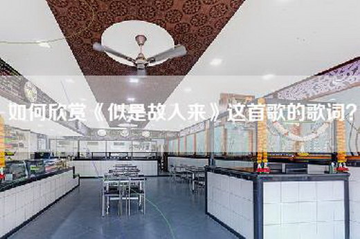 如何欣赏《似是故人来》这首歌的歌词？