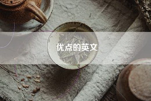 优点的英文