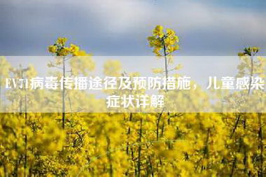 EV71病毒传播途径及预防措施，儿童感染症状详解