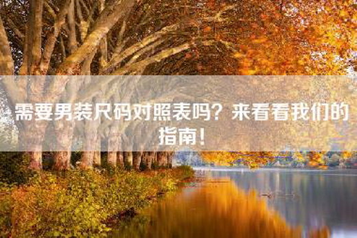 需要男装尺码对照表吗？来看看我们的指南！