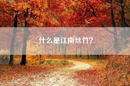 什么是江南丝竹？