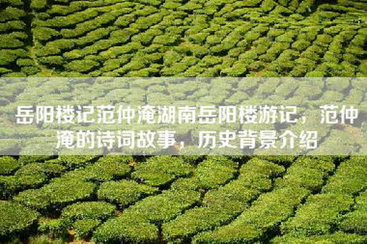 岳阳楼记范仲淹湖南岳阳楼游记，范仲淹的诗词故事，历史背景介绍