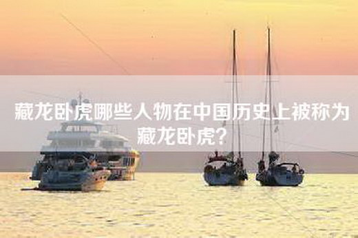 藏龙卧虎哪些人物在中国历史上被称为藏龙卧虎？