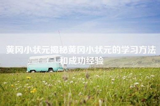 黄冈小状元揭秘黄冈小状元的学习方法和成功经验