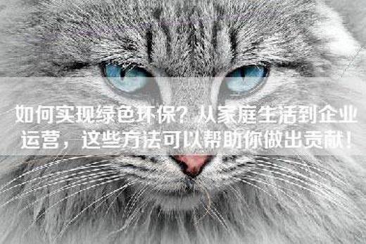 如何实现绿色环保？从家庭生活到企业运营，这些方法可以帮助你做出贡献！